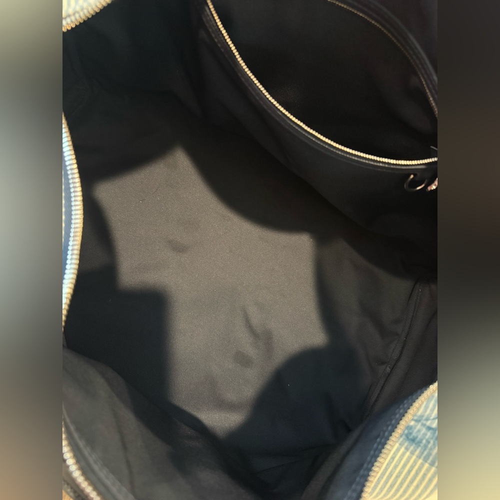 Louis Vuitton Virgil Abloh Blue Watercolor Monogram Denim Keepall Bandoulière 50 - Picture 12 of 13